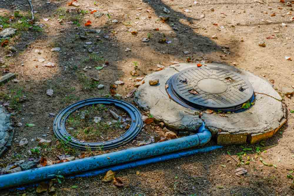 damaged septic system
