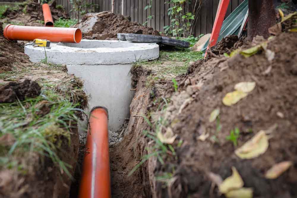 damaged septic system